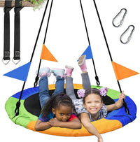 PACEARTH 40 Inch Saucer Tree Swing Flying 600lb Weight Capacity 2 - Multicolored / 40 IN