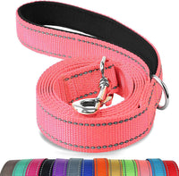 Joytale Reflective Dog Leash for Medium & Large Dogs - 5 ft Standard / Neon Pink