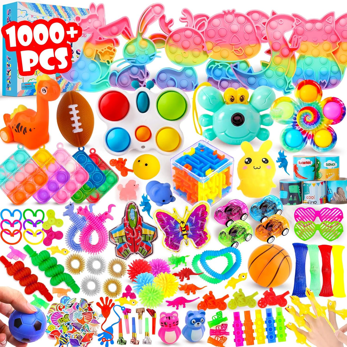 1000Pcs Bulk Party Favors for Kids, Fidget Toys Pack - Fidget Toys 01