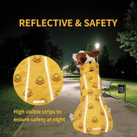Adjustable Waterproof Dog Raincoat for Dogs - Yellow Duck / X-Large(37-55lb) - image 4