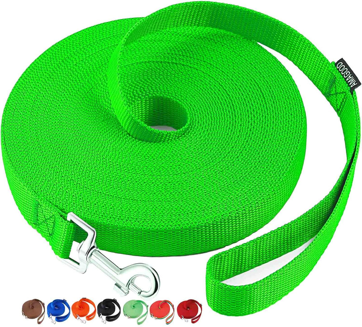 Long Dog Leashes for Training 15/20/30/50/100FT Lead for Medium Small - 3/4 Inch x 20 Feet / Green