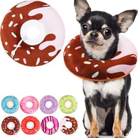 Cat Cone Collar Soft, Cute Cat Donut Collar After Surgery, Adjustable Kitten Recovery Cones to Stop Licking, Lightweight Neck Elizabethan Collars for Cats Kittens (Chocolate, Large)