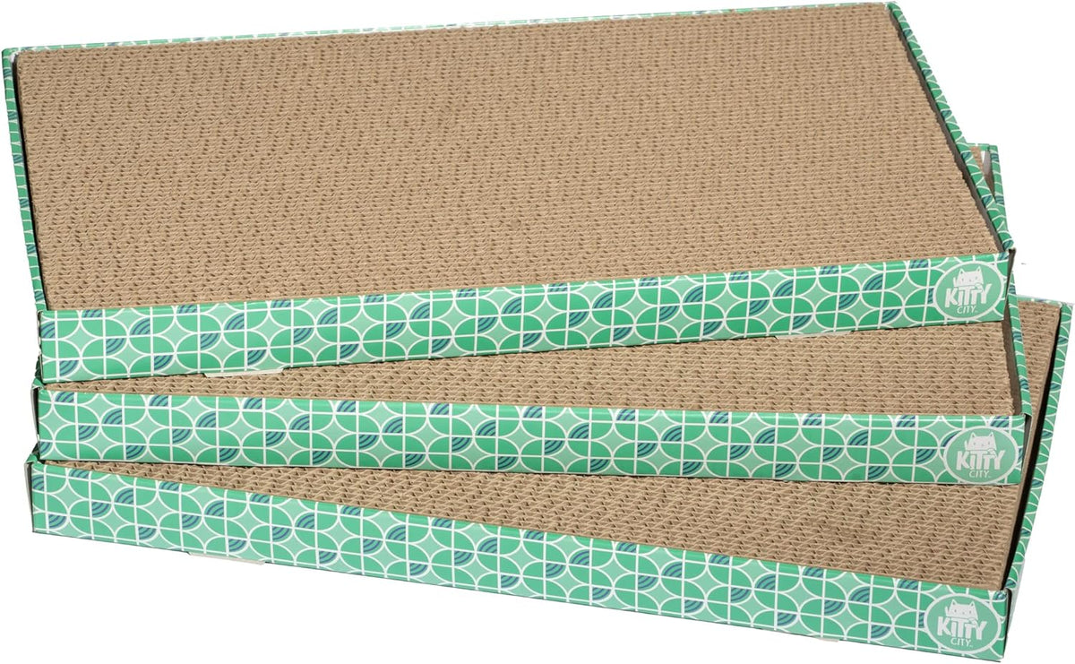 Kitty City XL 3-Pack Cat Scratcher Pads - Geometric / XL 3-Pack