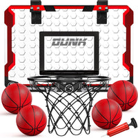 TEMI Indoor Basketball Hoop for Kids, Door Room Basketball Hoop - Basketball Hoop & 4 Balls
