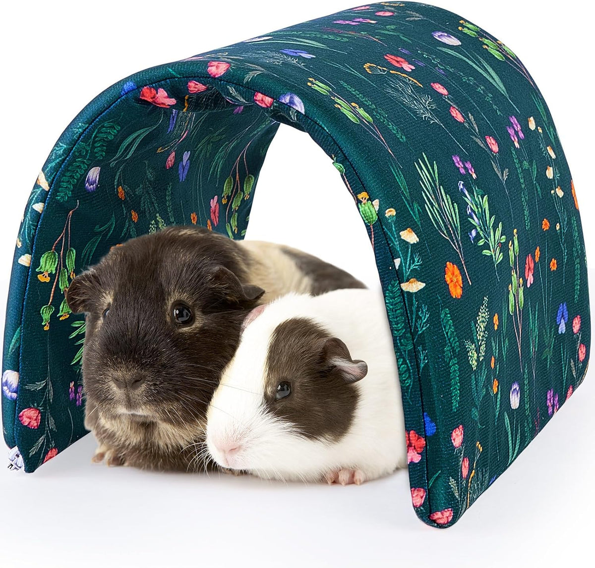 Bienbee Guinea Pig Tunnel, Guinea Pig Hideout - Green Flowers