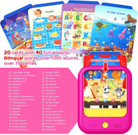 Qiaojoy Kids Learning Tablet Educational Learning Pad for Toddlers 2-5 – Fun for Kids & Family - Pink - image 2