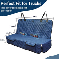Dog Car Seat Covers for Back Seat - Bench-61"W / Blue - image 3