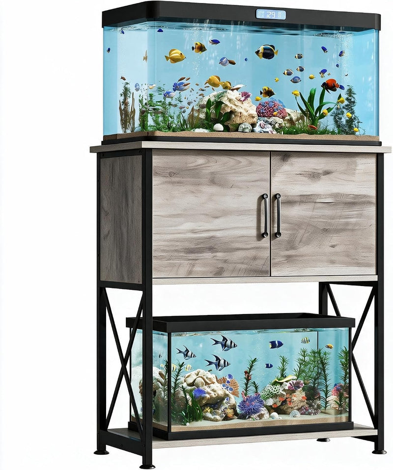 5-10 Gallon Fish Tank Stand - Grey / 20-29 Gallon