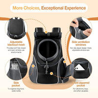 Dog Front Carrier Backpack, Adjustable Breathable Dog Backpack – Essentials for Dogs - Upgraded – Black / Medium (4.5-8lbs) - image 3
