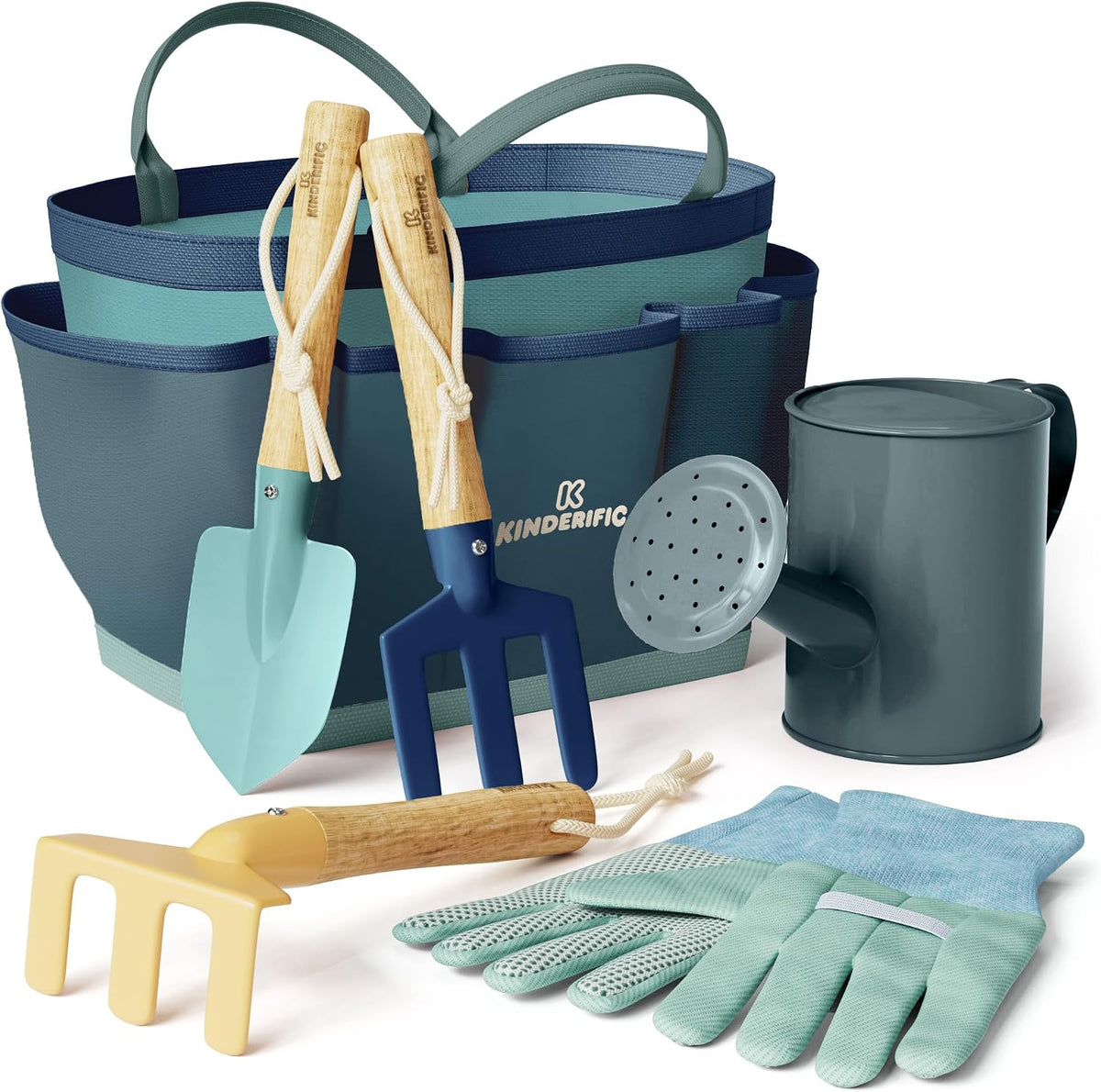Gardening Set, Tool Kit, for Kids, STEM, Includes Tote Bag - Ocean Blue