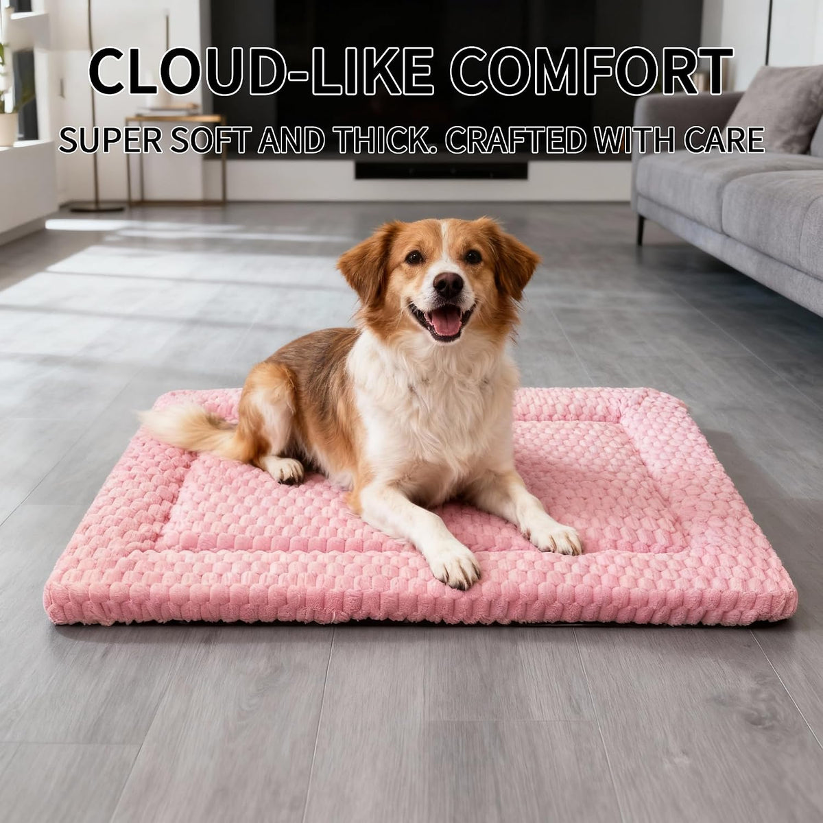 Dog Bed Mat, Reversible Crate Pad - 30"L*20"W*1.5"Th / Pink-1pc - image 2