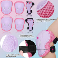 Kids Bike Skateboard Helmet Pad Set - M(20.5"-22"/ 8 -14years) / Blue pink - image 3