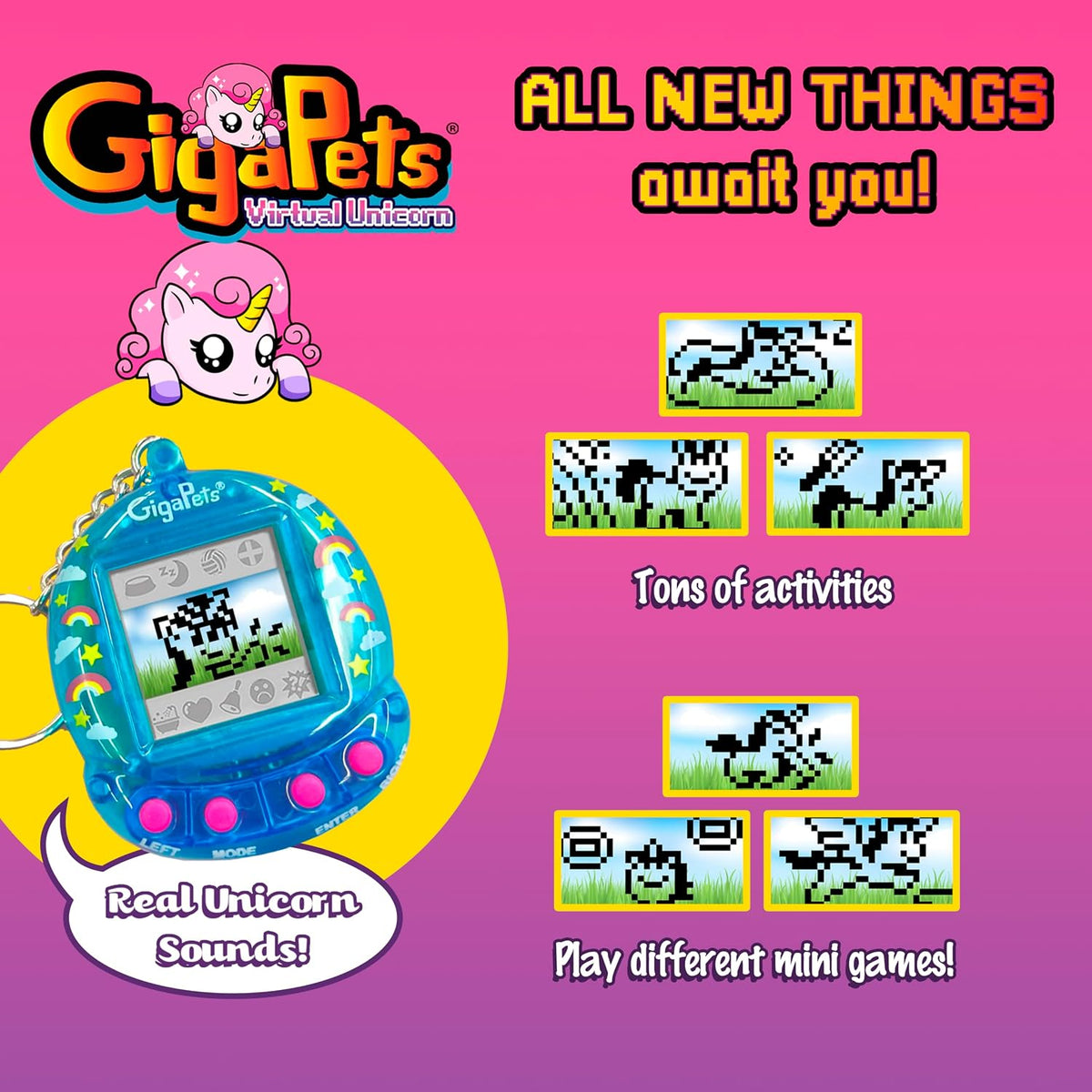Giga Pets Interactive Digital Pet Toy, Boys & Girls, Ages 6+ - Unicorn - image 4