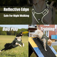 Dog Harness and Leash Set for Large Dogs - Army Green / M - image 3