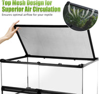 Folding Reptile Travel Terrarium Tank 17" × 12" × 10" – Essentials for Reptiles And Amphibians - 20" x 12" x 10" - image 3