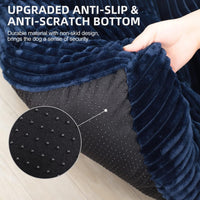 KSIIA Washable Dog Crate Bed Kennel Mat for Large Dogs - Blue / 48.0"L x 29.0"W x 3.5"Th - image 4