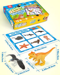 Coogam Sorting Toys for Toddles, Animals Figures Dinosaurs Birds Insects Cognition Matching Game Playset, Fine Motor Learning Activities Educational Toy Gift for 3 4 5 Year Old Kid