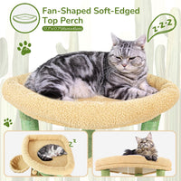 Globlazer Corner Stable Cat Tree Tower with Scratching Post, C51 - 51inch / Cactus Green - image 3