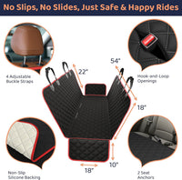 Dog Car Seat Cover for Back Seat, Dog Hammock for Car, SUV - Red / Standard 54"W- Sedans & Compact SUVs - image 3