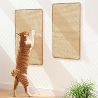 FUKUMARU Cat Scratcher Mat - Beige-2 Packs-23.6 x 15.7 Inch