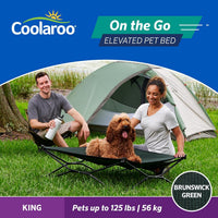 Coolaroo On-The-Go Elevated Dog Bed - King / Brunswick Green - image 4