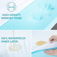 Orthopedic Memory Foam Dog Bed, Cooling Dog Beds for Extra Large Dogs -Waterproof Pet Bed for Crate with Removable Washable Cover, Ideal for Arthritic Dogs, XL(41inch,90Lbs)