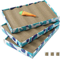PEEKAB Cat Scratcher Cardboard Wide Scratching Board Reversible - XL-3pcs