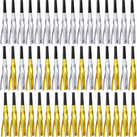 LCPQMZGH 48 silver glitter metallic fringed noise makers party horns - view 6