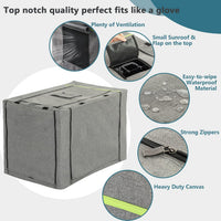 PETSFIT Dog Crate Cover, Double Doors, Mesh Window - 36.5"L x 23.5"W x 25.0"H - image 4