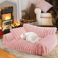 Cute Dog Couch for Medium Large Dogs, Dog Cat Couch Sofa - Small(24x18x10") / Pink