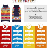 Dog Sweater - Winter Coat Apparel Clothes with Colorful Stripes for Cold Weather – Essentials for Dogs - Medium / Multi-colored - image 2