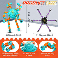 Junkin transformable fidget spinners in white, orange, green and blue - view 10