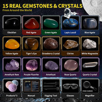 GobiDex 15 Gemstones Dig Kit, Space Science Kit for Kids Ages 6+ – Fun for Kids & Family - image 3