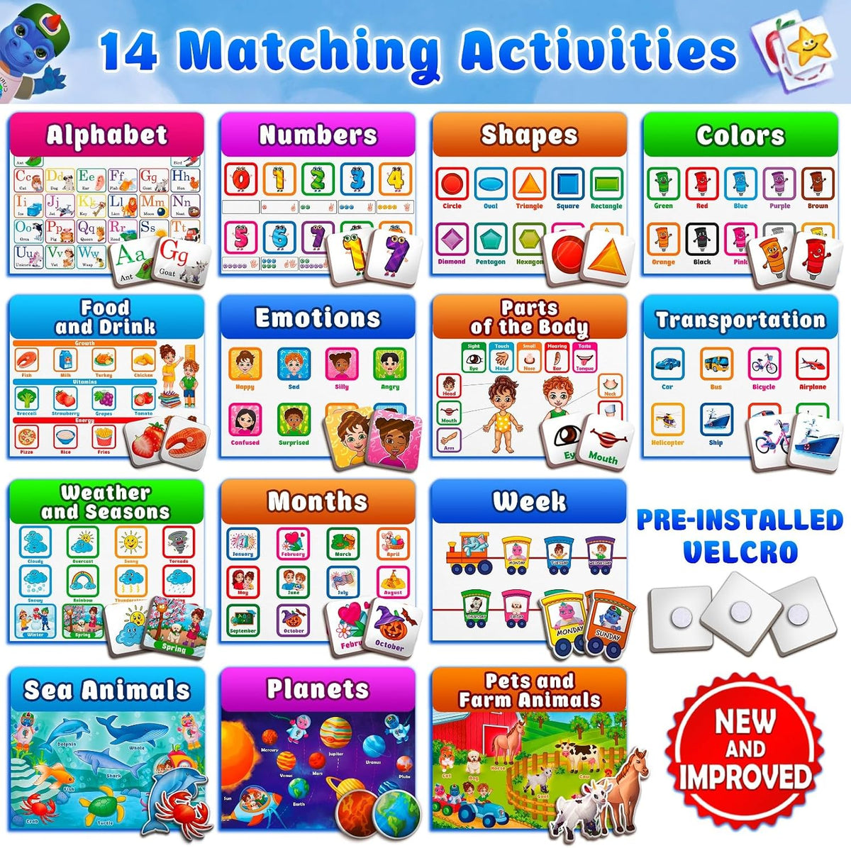 Curious 2 Learn Busy Book for Toddlers 3-5 - Blue - image 2