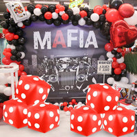 Mototo 4 pack jumbo inflatable dice in red, white, black and blue - view 7