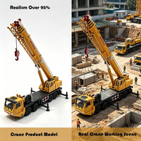 Tipmant 1:87 scale yellow die-cast alloy excavator toy truck with rotating arm - view 16