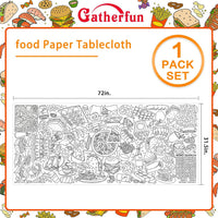 Halloween Activity Poster, Halloween Tablecloth for Kids - Food - image 2