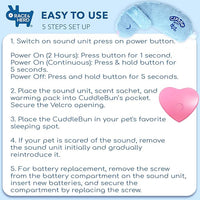 Race&Herd CuddleBun Heartbeat Puppy Toy Sleep Aid - Heartbeat Dog Toy, Dog Heartbeat Toy for Puppy Must Haves for Separation Pet Anxiety Relief Puppy Calming Aid, Dog Toys Behavioral Training