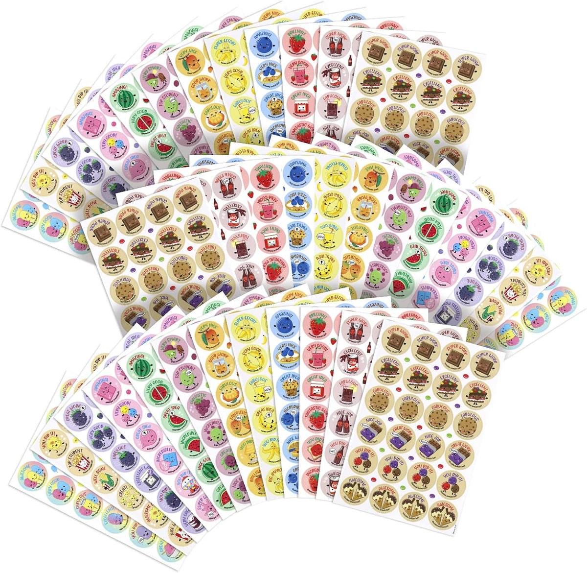 Scratch and Sniff Stickers, 12 Different Scents - 36 Sheets