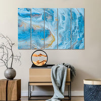 GEKETY 3D moving sand art picture in a round glass frame with layered blue sand - view 15