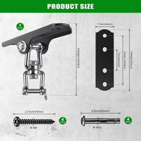 2Pack Heavy Duty Swing Hanger 180° Ceiling Swing Mount 2000 LBS - 360° Swivel Hanger - Detachable Hooks ( 1 Pack ) - image 2