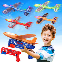 Fuwidvia 3 Pack Airplane Launcher Toys - Red&green&orange&blue