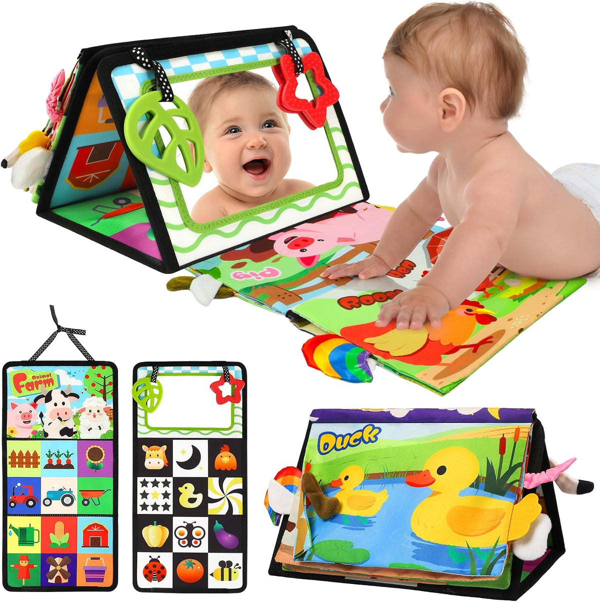 URMYWO Tummy Time Mirror Toys - Large