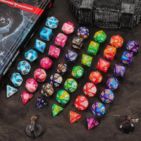 QMay 7 Sets Polyhedral Dice - 6 Colors a (42pcs) - image 2