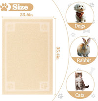 Darkyazi Pet Feeding Mat Large for Dogs and Cats - Beige - image 2