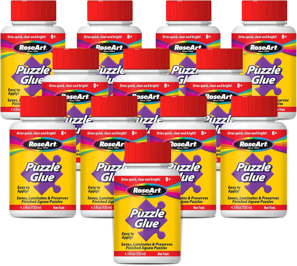 RoseArt Jigsaw Puzzle Glue with Applicator, Saves - Puzzle Glue 6 Pack - image 2