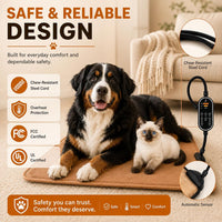 Pet Heating Pad for Cats & Dogs - camel / 17.7" x 17.7" - image 3