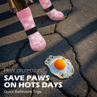 EXPAWLORER Dog Socks for Hot Pavement Summer to Prevent Licking Paws - Medium / Pink - image 4