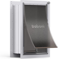 Baboni Pet Door for Wall, 3-Flap - 2-Flap(Metal Frame,Aluminum Lock) / X-Large