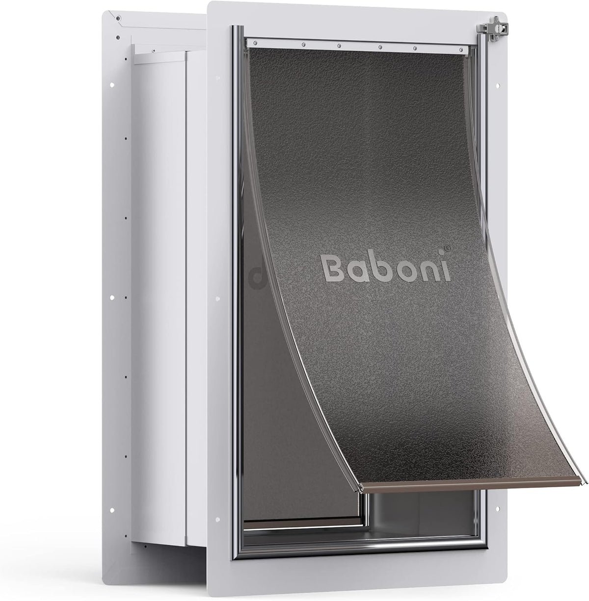 Baboni Pet Door for Wall, 3-Flap - 2-Flap(Metal Frame,Aluminum Lock) / X-Large